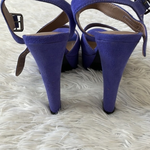Candies Women’s heels Purple Suede Open-toe Platform size 7.5 M - Picture 10 of 13
